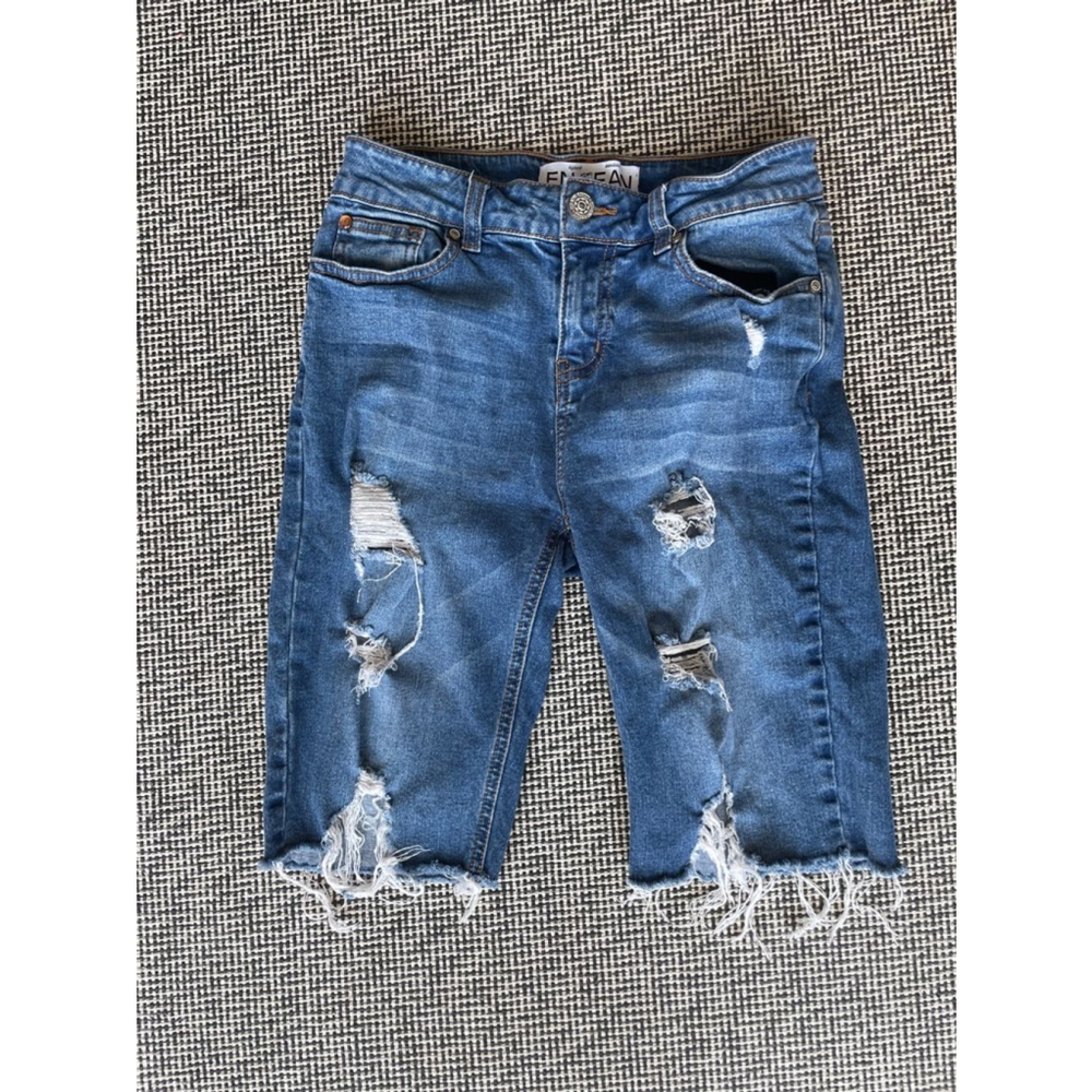 Enjean Distressed Bermuda Shorts